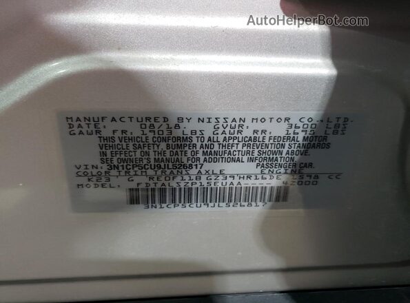 3N1CP5CU9JL526817 2018 NISSAN KICKS Silver 