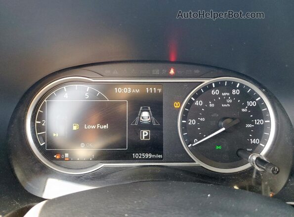 3N1CP5CV0LL484579 2020 NISSAN KICKS Silver Instrument cluster view