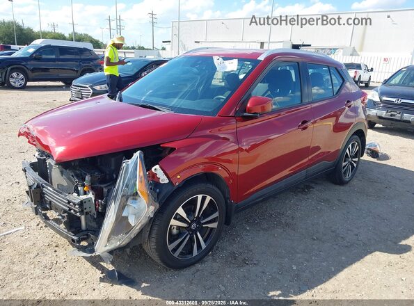 3N1CP5CV1LL555501 2020 NISSAN KICKS Red წინა მარცხენა ხედი სამი მეოთხედიდან