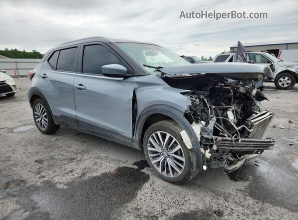 3N1CP5CV5ML489391 2021 NISSAN KICKS Синий Передняя правая четверть