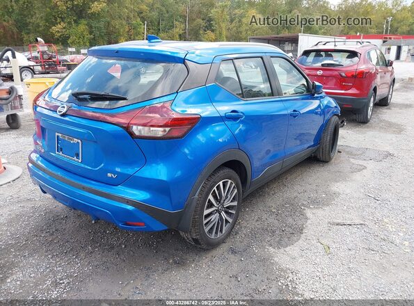3N1CP5CV6ML514069 2021 NISSAN KICKS Blue Trasero derecho