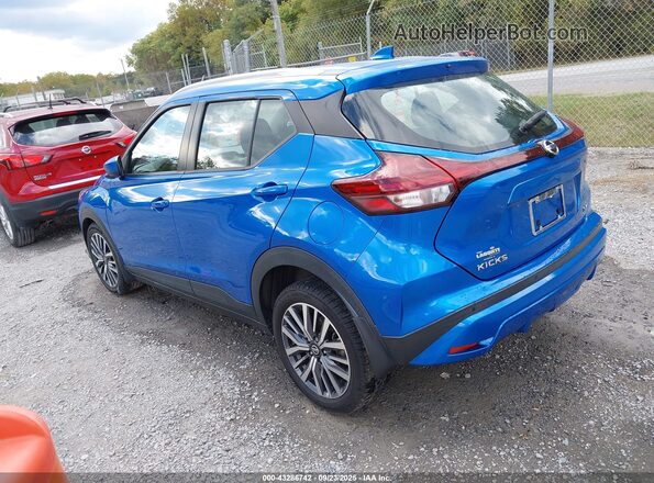3N1CP5CV6ML514069 2021 NISSAN KICKS Blue Trasero izquierdo