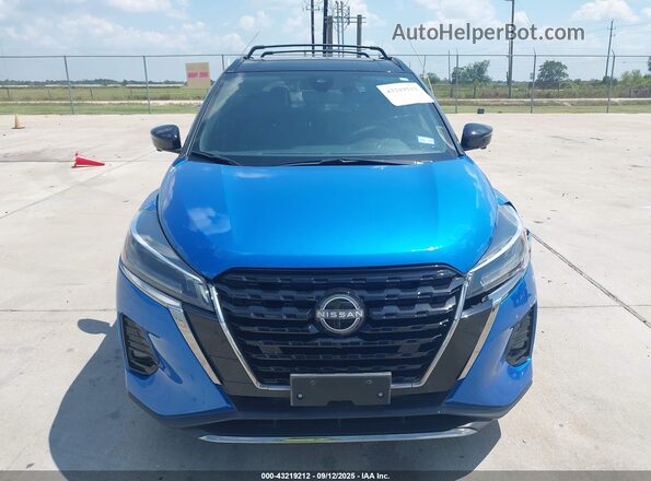 3N1CP5DV4PL542939 2023 NISSAN KICKS Blue Instrument cluster view