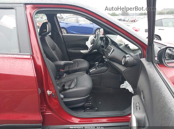 3N1CP5DV5LL513573 2020 NISSAN KICKS Maroon Вид салону спереду