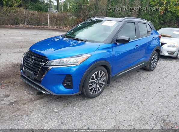 3N1CP5DVXML494746 2021 NISSAN KICKS Blue Front left