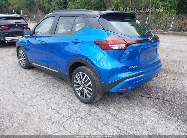 3N1CP5DVXML494746 2021 NISSAN KICKS Blue Rear left