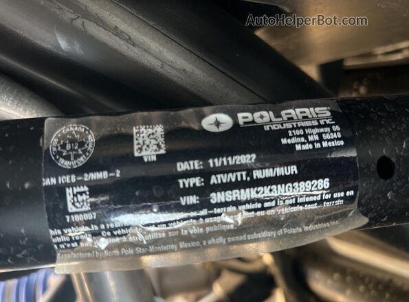 3NSRMK2K3NG389286 2022 POLARIS RZR Blue 