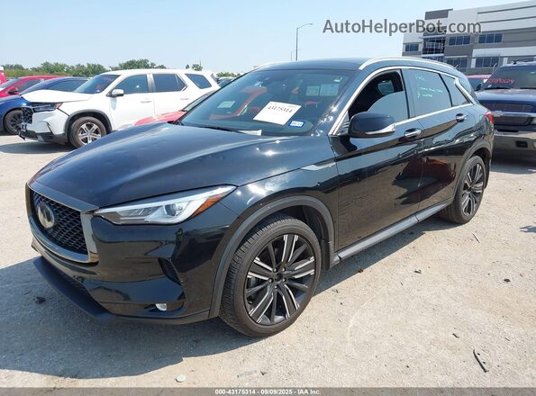 3PCAJ5BAXMF124692 2021 INFINITI QX50 Black წინა მარცხენა ხედი სამი მეოთხედიდან