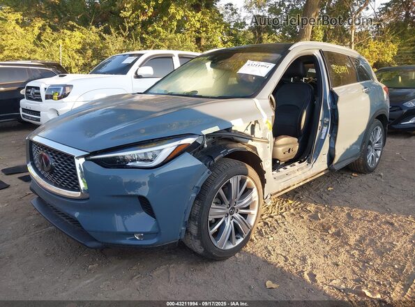 3PCAJ5EB2NF108962 2022 INFINITI QX50 Light Blue Front view