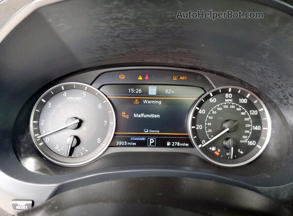 3PCAJ5FB0SF109912 2025 INFINITI QX50 Black Widok zestawu wskaźników