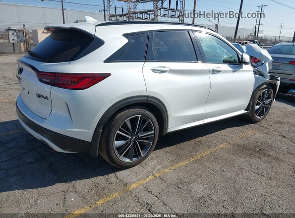 3PCAJ5FBXSF108282 2025 INFINITI QX50 White Задня права чверть