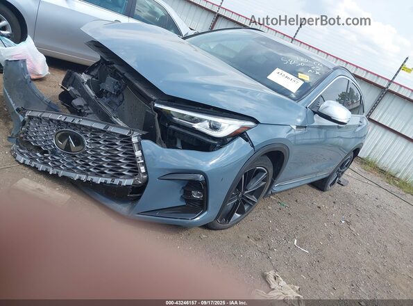 3PCAJ5J33NF111450 2022 INFINITI QX55 Blue Front left