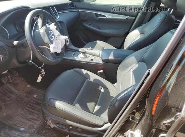 3PCAJ5J38NF110598 2022 INFINITI QX55 Black წინა სალონის ხედი