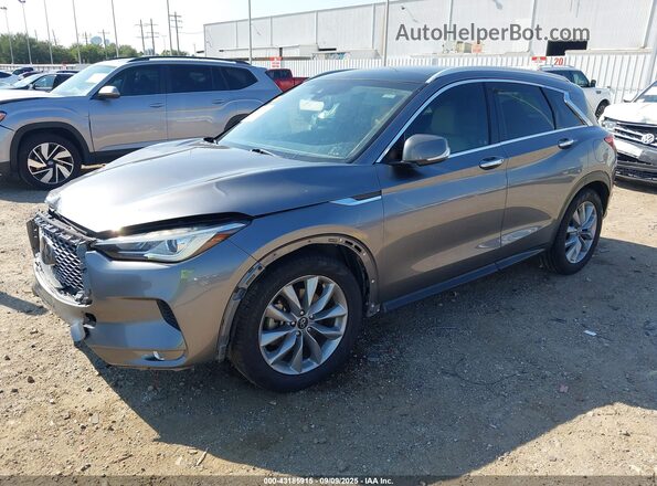 3PCAJ5M12LF100477 2020 INFINITI QX50 Gray Առջևի ձախ երեք քառորդ տեսարան