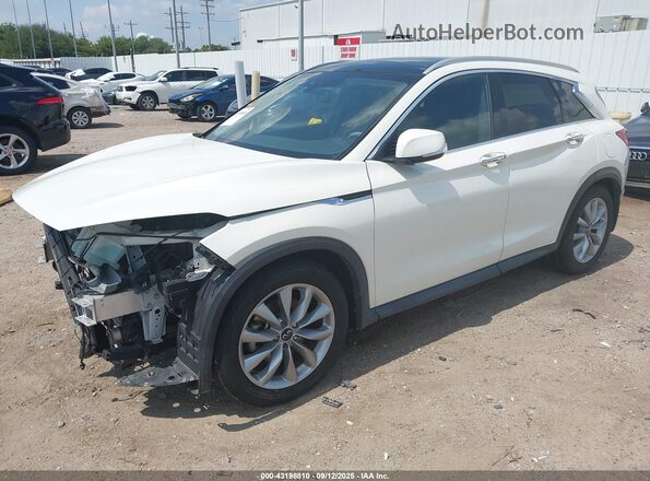 3PCAJ5M19LF120905 2020 INFINITI QX50 White წინა მარცხენა ხედი სამი მეოთხედიდან