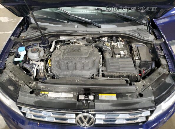 3VV0B7AX4MM047955 2021 VOLKSWAGEN TIGUAN Blue Engine compartment view