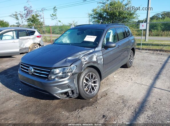 3VV1B7AX3MM021447 2021 VOLKSWAGEN TIGUAN Gray წინა მარცხენა ხედი სამი მეოთხედიდან