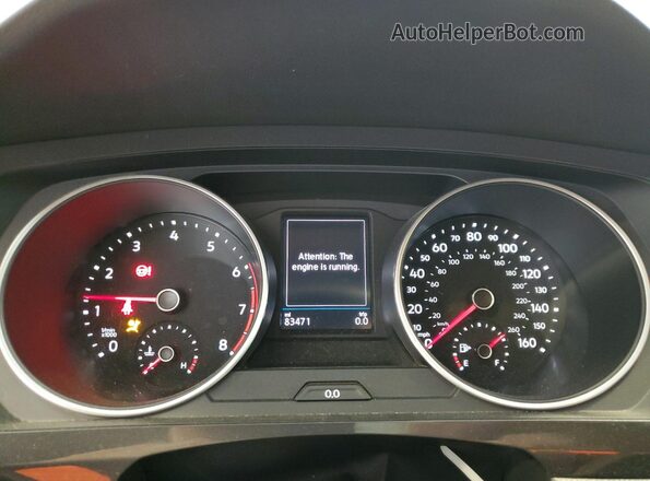 3VV2B7AX3KM049895 2019 VOLKSWAGEN TIGUAN Gray Widok zestawu wskaźników