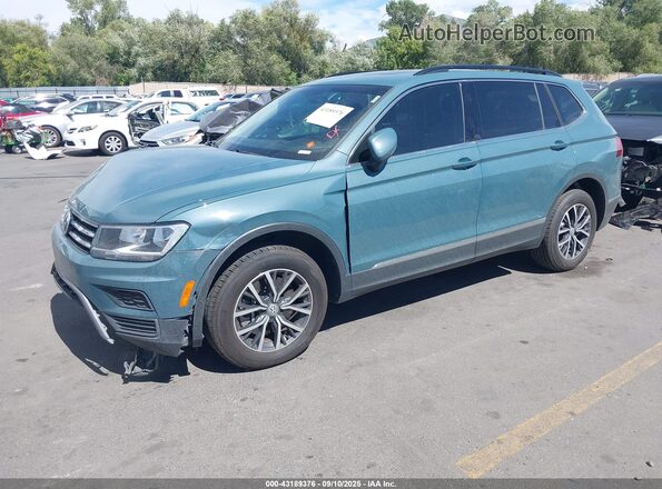 3VV2B7AX4LM064018 2020 VOLKSWAGEN TIGUAN Light Blue Передня ліва чверть