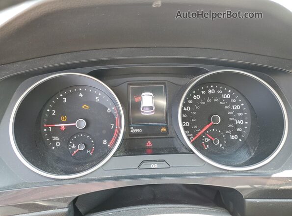 3VV2B7AX8KM190624 2019 VOLKSWAGEN TIGUAN Green Instrument cluster view