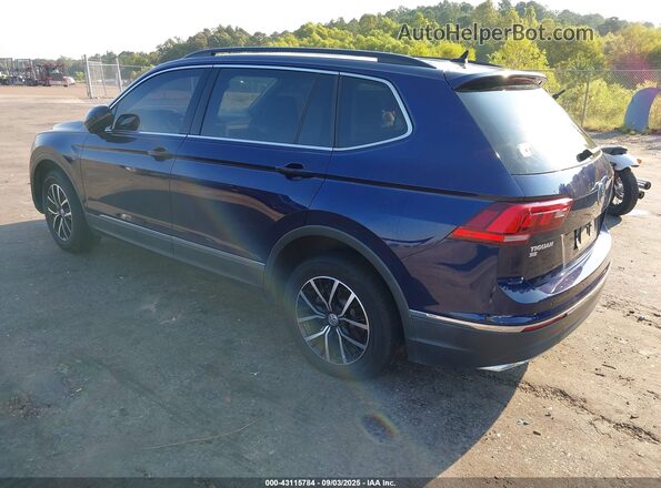 3VV3B7AX8MM123898 2021 VOLKSWAGEN TIGUAN Синий Задняя левая четверть