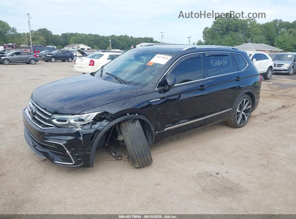 3VV4B7AX1NM168123 2022 VOLKSWAGEN TIGUAN Black Առջևի ձախ երեք քառորդ տեսարան