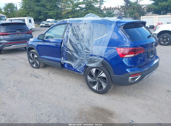 3VVVX7B20RM070795 2024 VOLKSWAGEN TAOS Синий Задняя левая четверть