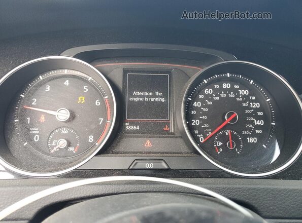 3VW5T7AU4MM009906 2021 VOLKSWAGEN GTI Blue Вид щитка приладів