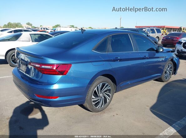 3VWE57BU0MM098754 2021 VOLKSWAGEN JETTA Blue Հետևի աջ