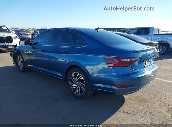 3VWE57BU0MM098754 2021 VOLKSWAGEN JETTA Blue Հետևի ձախ