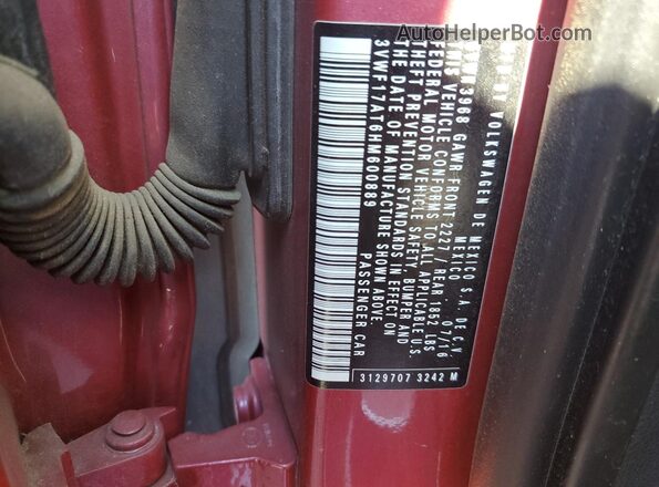 3VWF17AT6HM600889 2017 VOLKSWAGEN BEETLE Red 