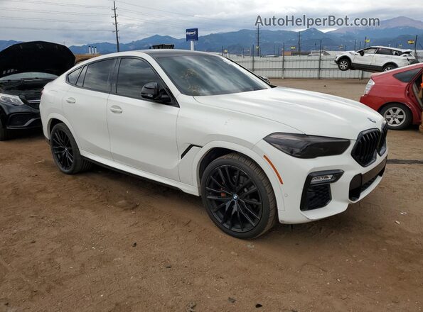5UXCY4C07M9E05557 2021 BMW X6 White 