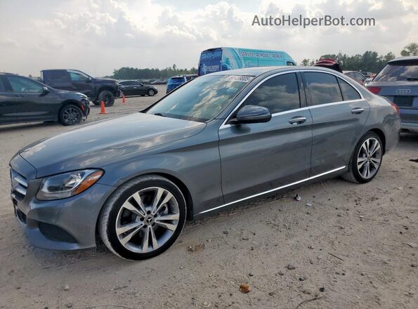 55SWF4JB2JU257338 2018 MERCEDES-BENZ C Gray Задня ліва чверть