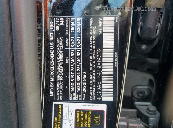 4JGDA6EB4JB009202 2018 MERCEDES-BENZ GLE Черный 