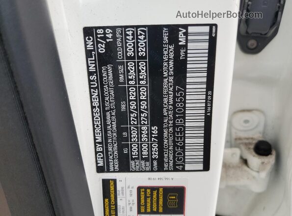 4JGDF6EE5JB108557 2018 MERCEDES-BENZ GLS White 
