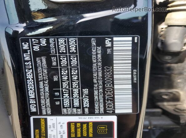 4JGDF7DE0JB009832 2018 MERCEDES-BENZ GLS Black 