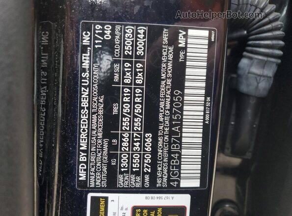 4JGFB4JB7LA157059 2020 MERCEDES-BENZ GLE-CLASS Black 