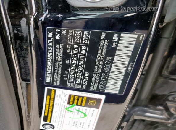 4JGFB4KB2LA050774 2020 MERCEDES-BENZ GLE Черный Вид подкапотного пространства