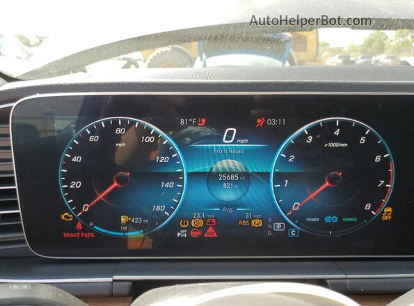 4JGFB5KE7LA074164 2020 MERCEDES-BENZ GLE Синий Вид щитка приборов