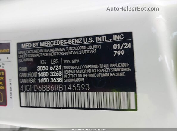 4JGFD6BB6RB146593 2024 MERCEDES-BENZ AMG GLE 53 COUPE Белый Вид подкапотного пространства