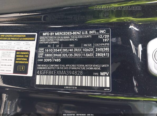 4JGFF8KEXMA394828 2021 MERCEDES-BENZ AMG GLS 63 Black Engine compartment view