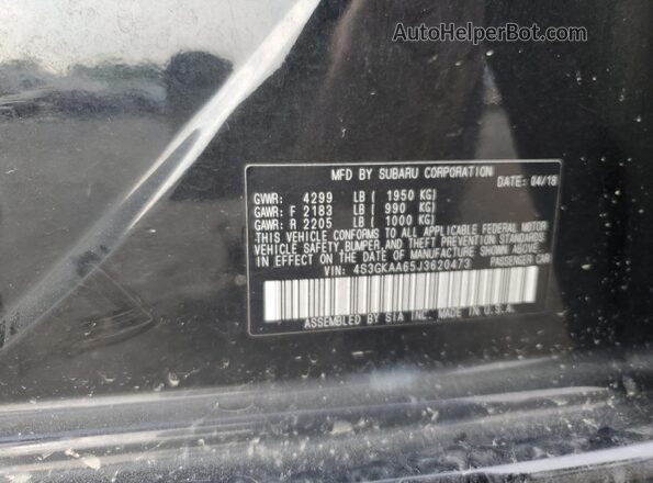4S3GKAA65J3620473 2018 SUBARU IMPREZA Black 