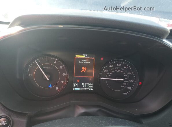 4S3GKAB69N3611277 2022 SUBARU IMPREZA Gray ხელსაწყოთა პანელის ხედი