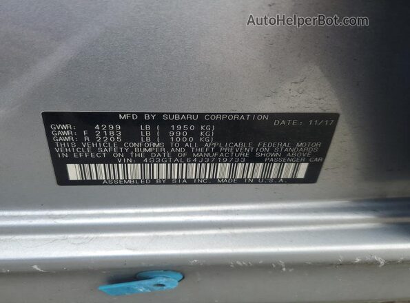 4S3GTAL64J3719733 2018 SUBARU IMPREZA Silver 