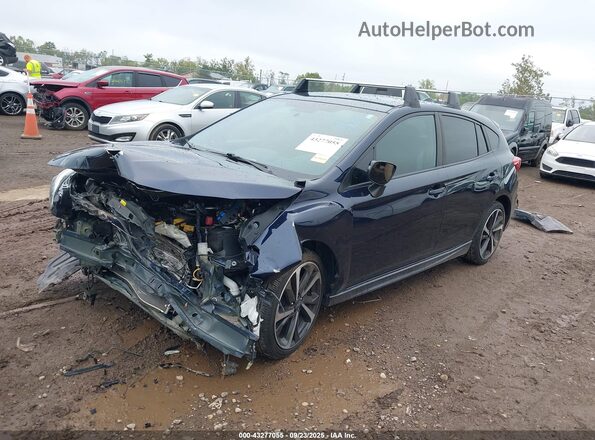4S3GTAL6XM3704691 2021 SUBARU IMPREZA Dark Blue Առջևի ձախ երեք քառորդ տեսարան