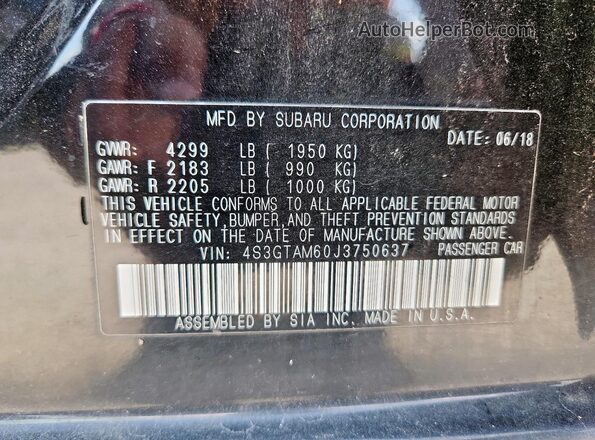 4S3GTAM60J3750637 2018 SUBARU IMPREZA Черный 