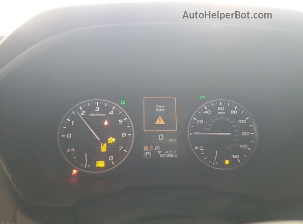 4S4BTACC7L3182256 2020 SUBARU OUTBACK Green Instrument cluster view