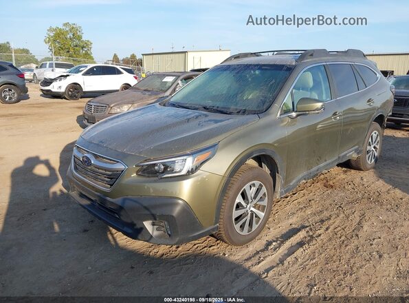 4S4BTADC1M3209130 2021 SUBARU OUTBACK Green წინა მარცხენა ხედი სამი მეოთხედიდან