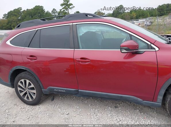 4S4BTAEC7L3194677 2020 SUBARU OUTBACK Burgundy Widok wnętrza z tyłu