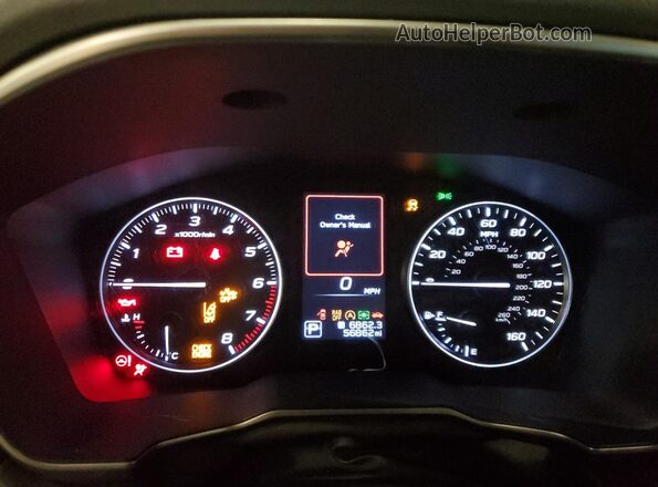 4S4BTANC1M3109754 2021 SUBARU OUTBACK Maroon Instrument cluster view